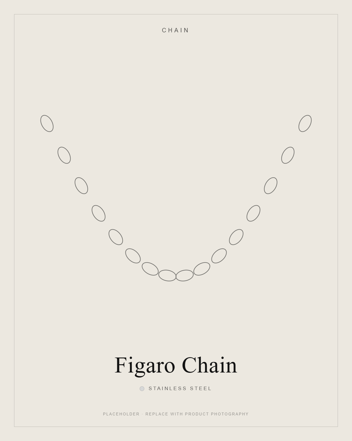 Stainless Steel — Figaro Chain