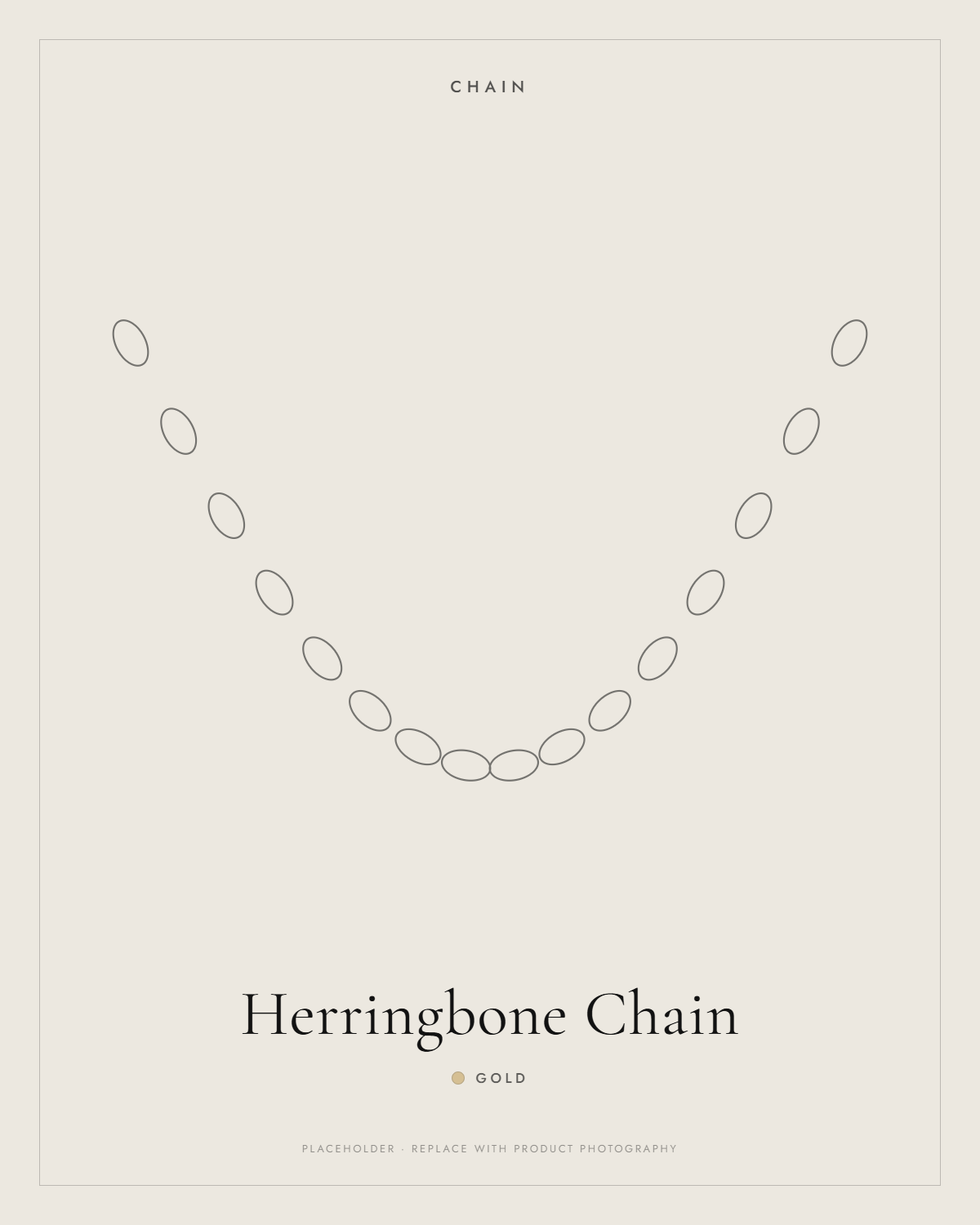 Gold — Herringbone Chain